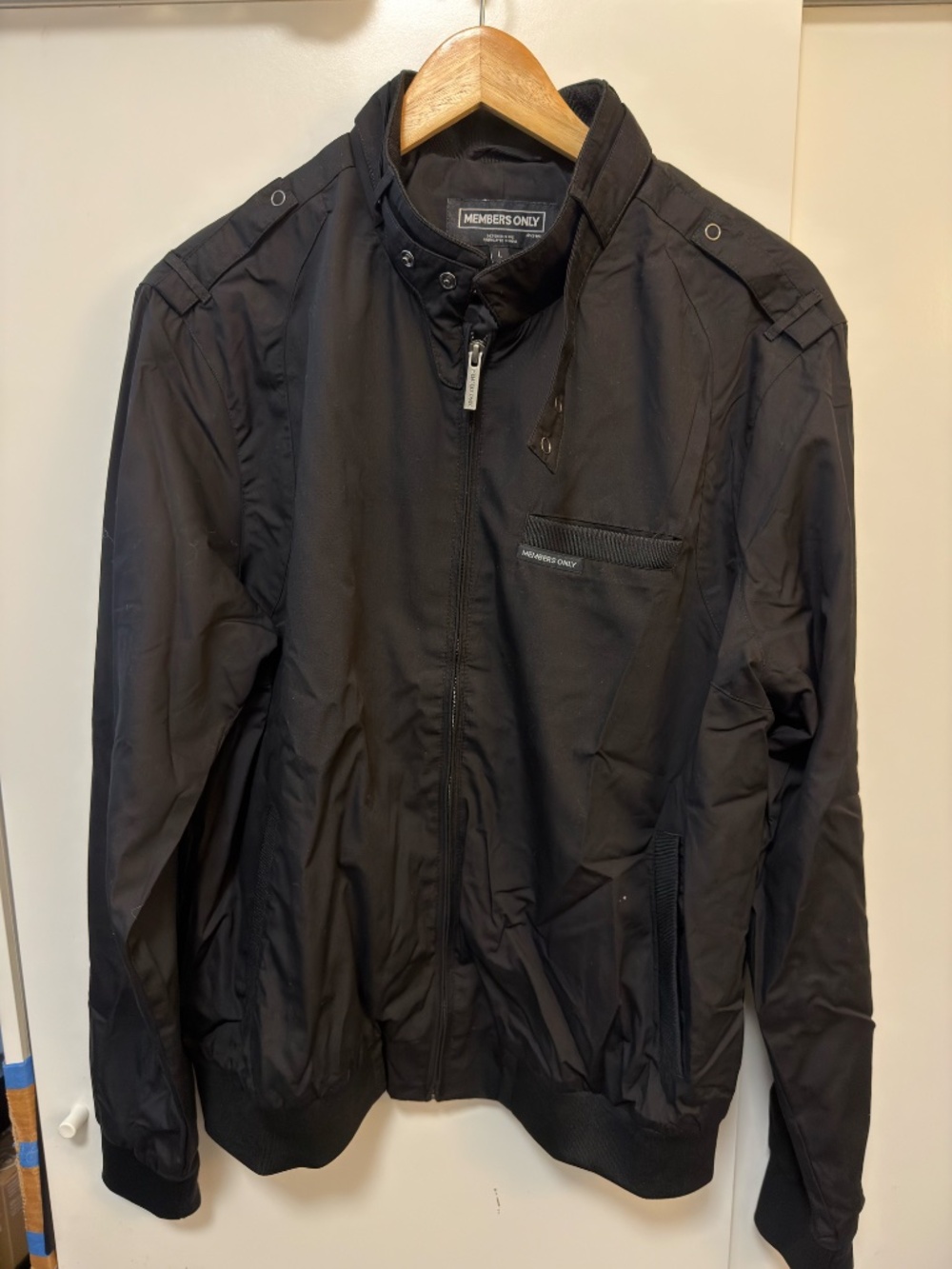 Members Only Racer Bomber Jacket - Size L